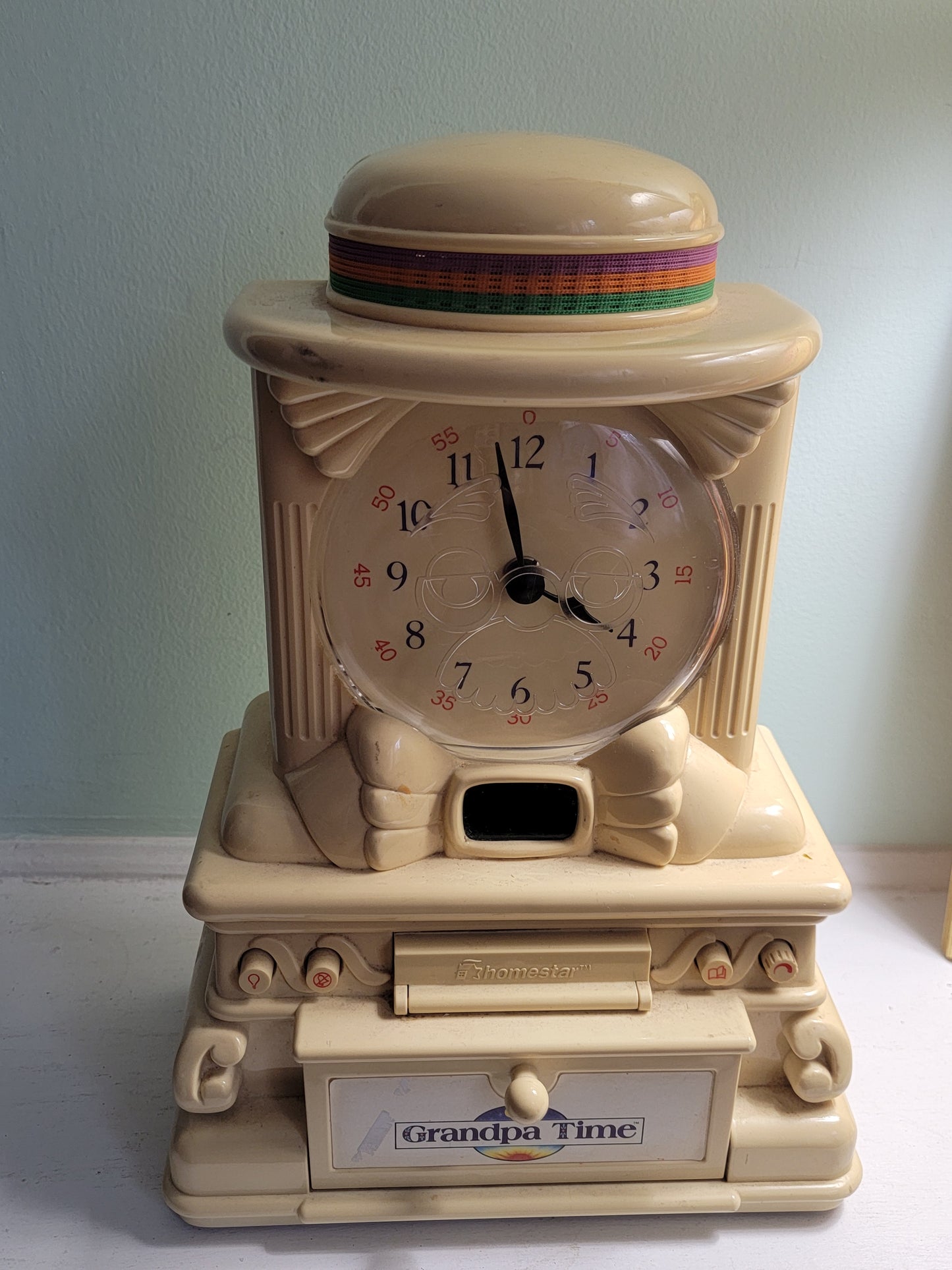 Homestar 1988 Grandpa Time Talking Clock W/o Tapes Or Power Source - For Parts!