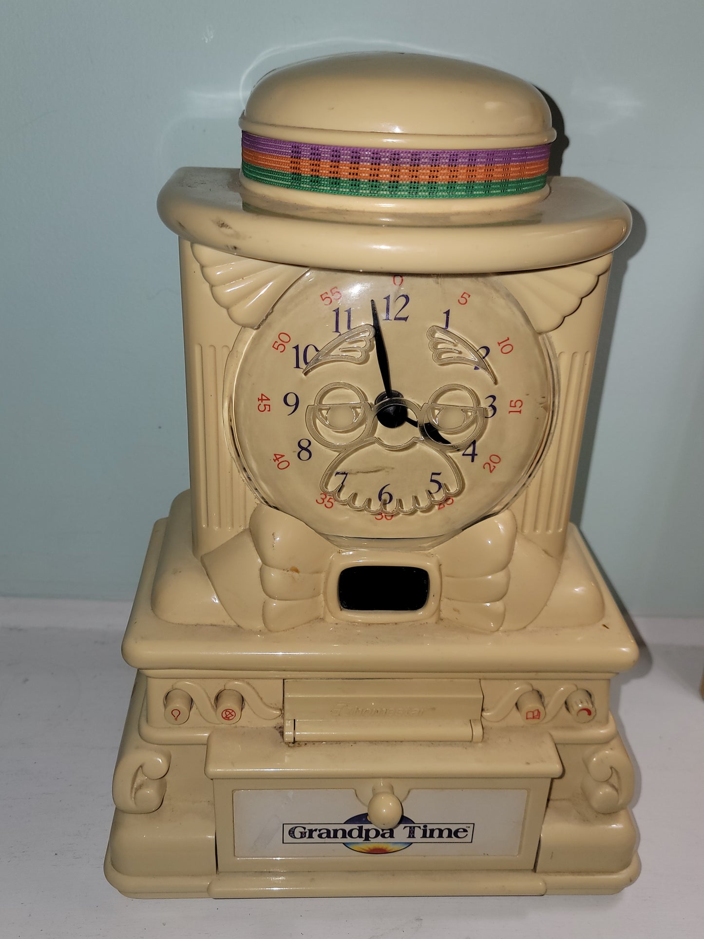 Homestar 1988 Grandpa Time Talking Clock W/o Tapes Or Power Source - For Parts!