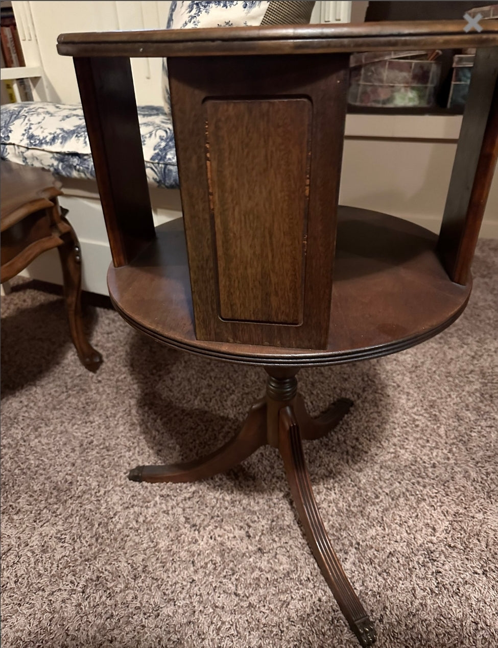 Revolving Bookshelf Side/End Table Furnishing