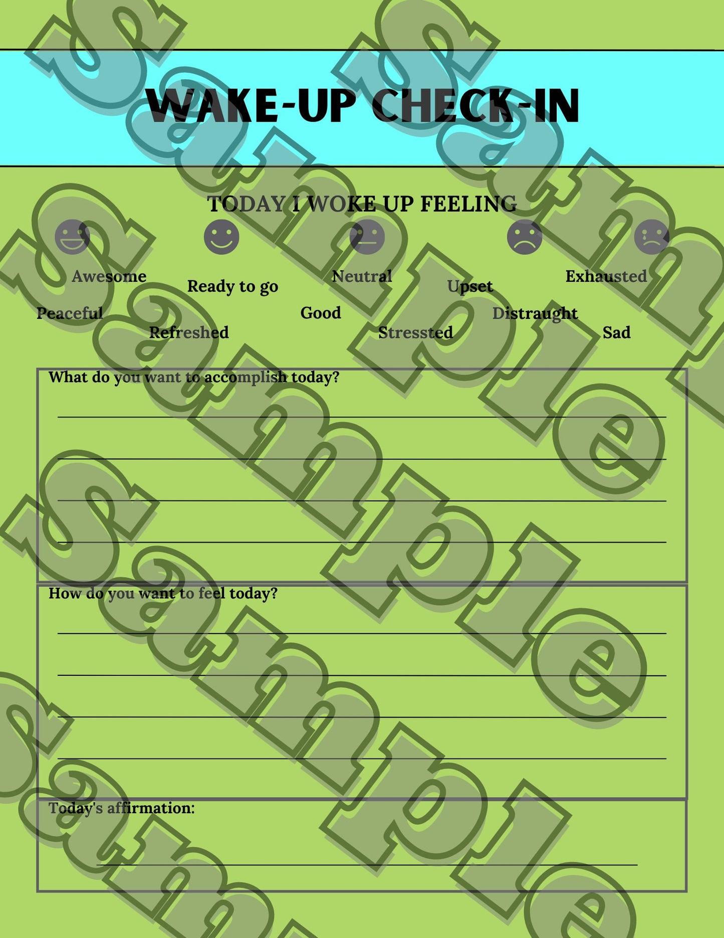 Living With Intention Full 13-page Journal BlueGreen