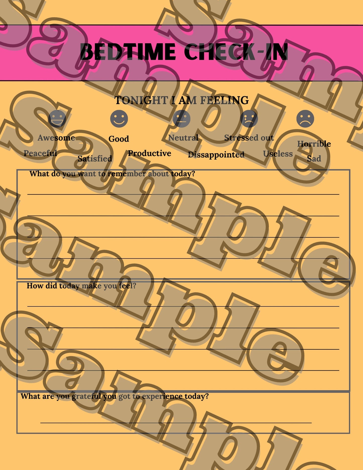 Living With Intention Basic Daily Journal