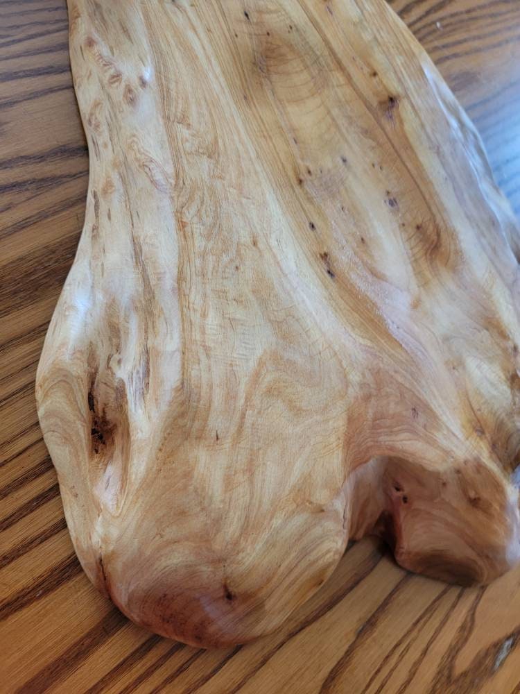 Stunning Natural Wood Platter Serving Tray. Vintage. Decor