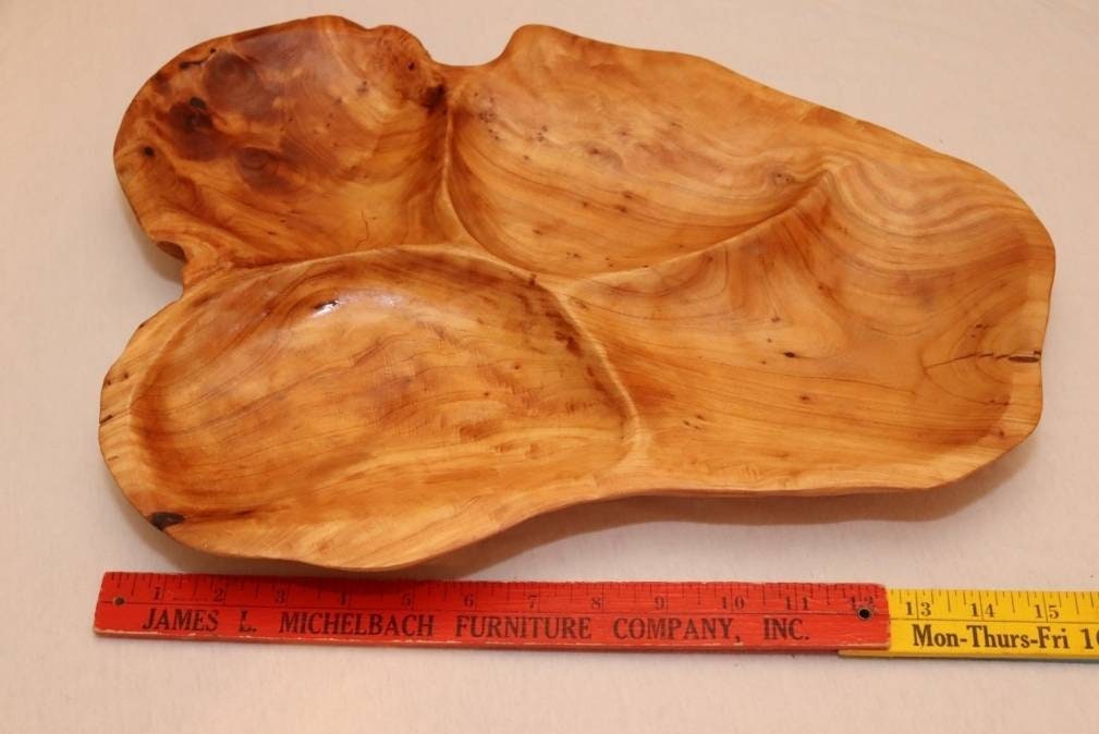Stunning Natural Wood Platter Serving Tray. Vintage. Decor