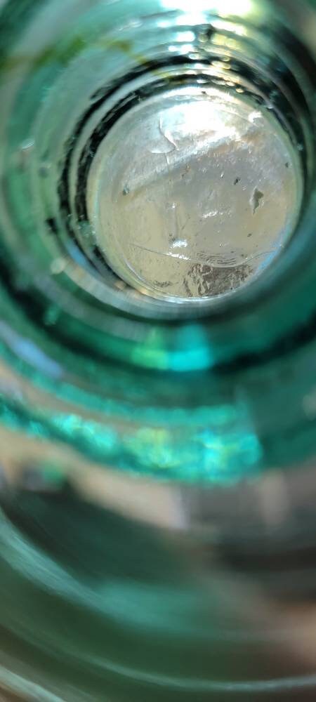 Vintage Insulator Brookfield No 14 New York Green Glass 1920s