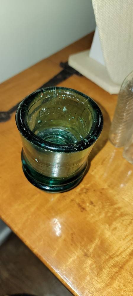 Vintage Insulator Brookfield No 14 New York Green Glass 1920s