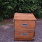 Bernhardt 1970's Campaign Style Two-drawer Nightstand Decor