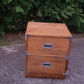 Bernhardt 1970's Campaign Style Two-drawer Nightstand Decor