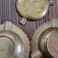 Vintage small brass change tray/trinket catchall/ashtray 3 pieces Furnishing