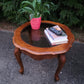 Vintage Rococo Style Glass Top Romantic Table, Coffee table