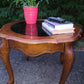 Vintage Rococo Style Glass Top Romantic Table, Coffee table