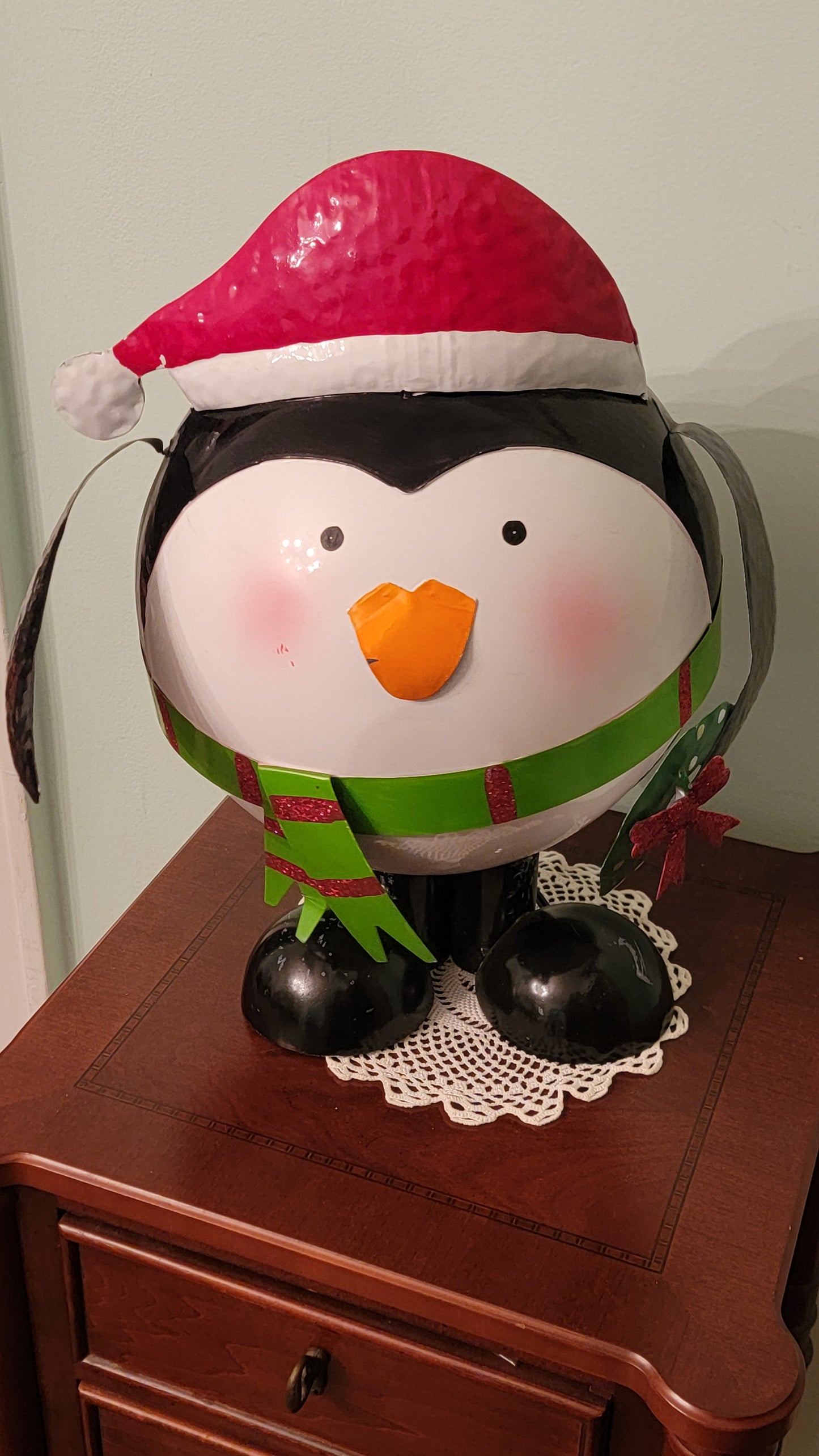 Bobbly wobbly Christmas Penguin Vintage 15"