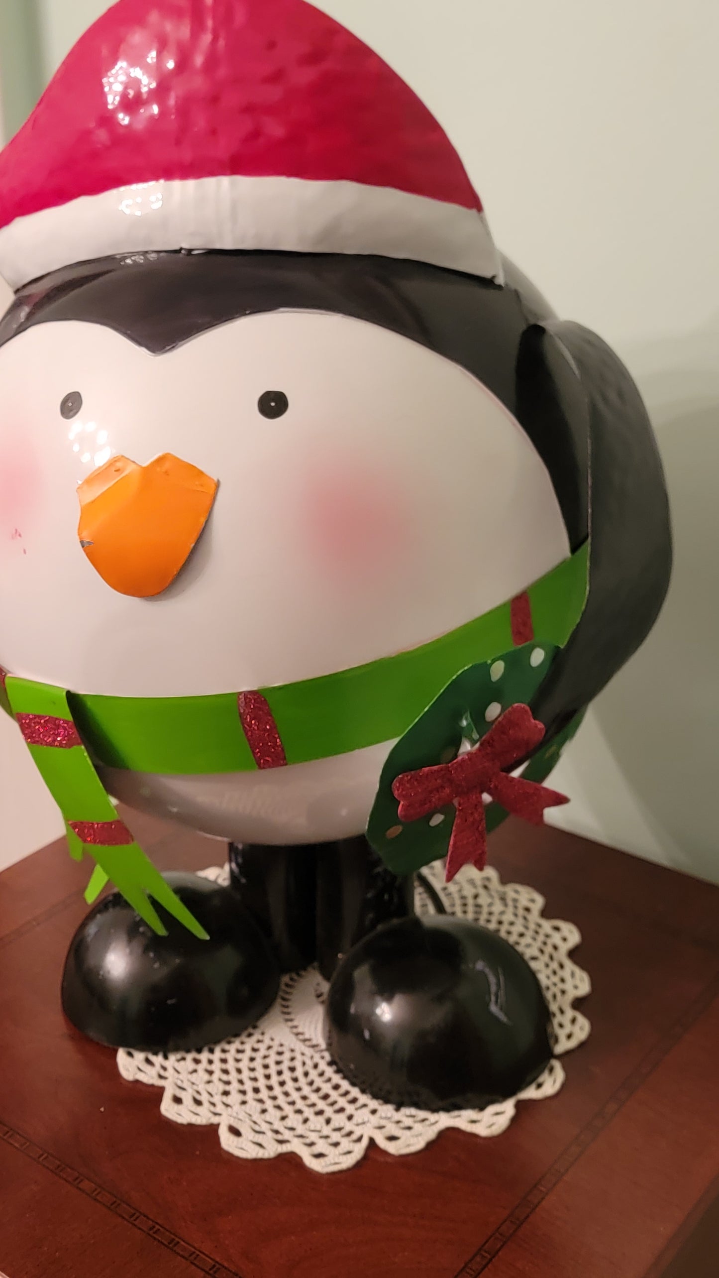 Bobbly wobbly Christmas Penguin Vintage 15"