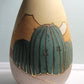 Hand Thrown Decorated Southwestern Style Art Pottery 10" Vase w/Gold Trim