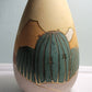 Hand Thrown Decorated Southwestern Style Art Pottery 10" Vase w/Gold Trim