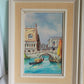 Pair of Vintage Oil Paintings of Piazza San Marco Venice; St. Marks Square, Venice; Original Italian Oil Painting of Saint Marks Square and Venetian Canal