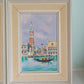 Pair of Vintage Oil Paintings of Piazza San Marco Venice; St. Marks Square, Venice; Original Italian Oil Painting of Saint Marks Square and Venetian Canal