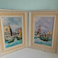 Pair of Vintage Oil Paintings of Piazza San Marco Venice; St. Marks Square, Venice; Original Italian Oil Painting of Saint Marks Square and Venetian Canal