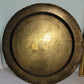 Vintage Large Brass Asian Tray Table Top Wall Hanging Hammered Etched