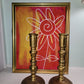 Pair Vintage/Antique Denmark Solid Brass Candlestick Holder