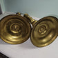 Pair Vintage/Antique Denmark Solid Brass Candlestick Holder