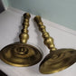 Pair Vintage/Antique Denmark Solid Brass Candlestick Holder