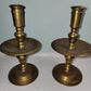 Pair Vintage/Antique Denmark Solid Brass Candlestick Holder