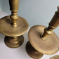 Pair Vintage/Antique Denmark Solid Brass Candlestick Holder