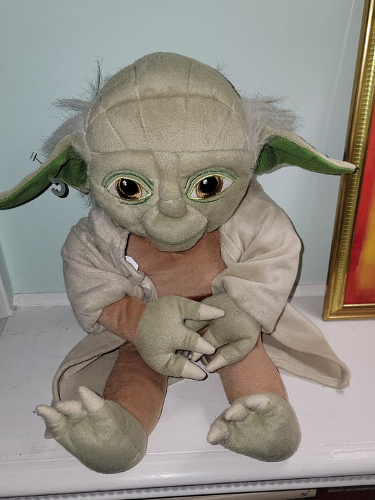 Vintage Star Wars Yoda Plush Stuffed Doll 18" Hooded Robe Great Condition!