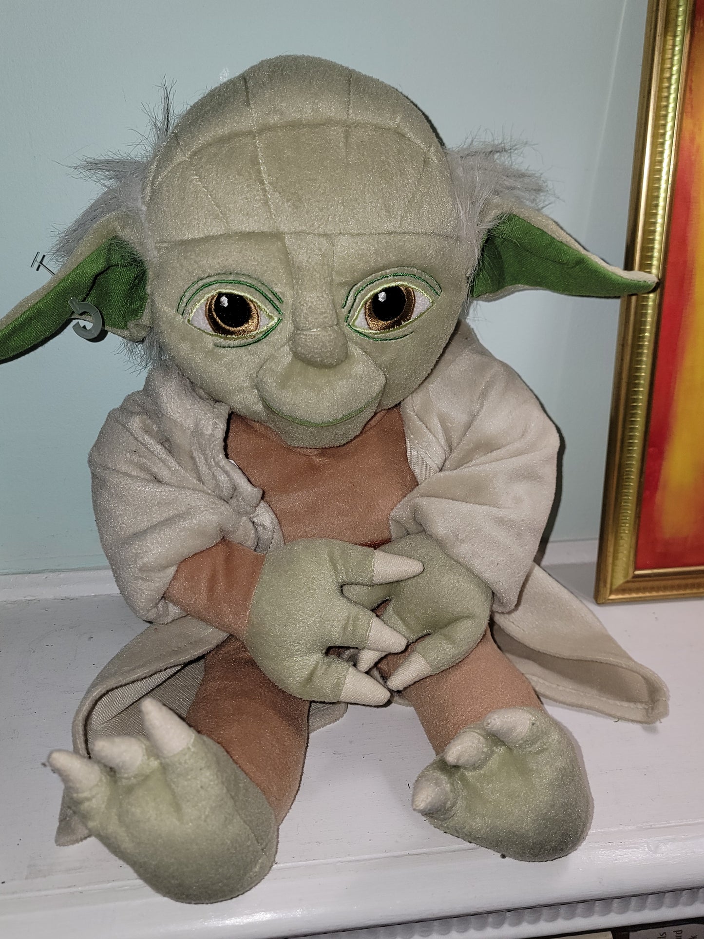 Vintage Star Wars Yoda Plush Stuffed Doll 18" Hooded Robe Great Condition!