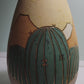 Hand Thrown Decorated Southwestern Style Art Pottery 10" Vase w/Gold Trim