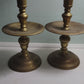 Pair Vintage/Antique Denmark Solid Brass Candlestick Holder