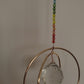 Double Rainbow Double Ring Large Clear Crystal