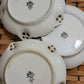 Rosenthal Pierced Floral Dishes Four Plates Servingware China Porcelain Bon Bon Plate Rosebub and greenery with gold trim Decor