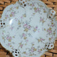 Rosenthal Pierced Floral Dishes Four Plates Servingware China Porcelain Bon Bon Plate Rosebub and greenery with gold trim Decor