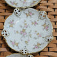 Rosenthal Pierced Floral Dishes Four Plates Servingware China Porcelain Bon Bon Plate Rosebub and greenery with gold trim Decor