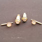 Mother of Pearl Sterling Silver Vintage Cuff Links and Mother of Pearl Spring Back Studs Jeweled