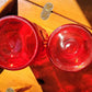 Vintage Red Glass Moon & Stars Canister Set Red Glass Canister Set (No Cover) Moon and Stars Made by Smith Glass 1970s Red Canisters 2 Piece