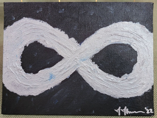 Infinite Possibility: Original Acrylic on Canvas Board 8x6" Yoga Symbolism