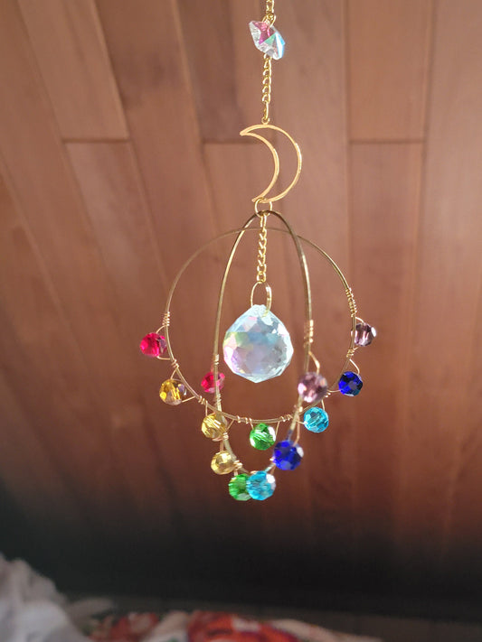 Rainbow Chakra Crystal Sun Catcher Window Prism Hanging Decoration